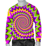 Twisted Colors Moving Optical Illusion Men's Crewneck Sweatshirt GearFrost