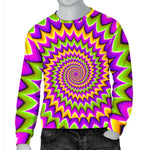 Twisted Colors Moving Optical Illusion Men's Crewneck Sweatshirt GearFrost