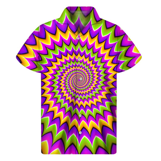 Twisted Colors Moving Optical Illusion Men's Short Sleeve Shirt