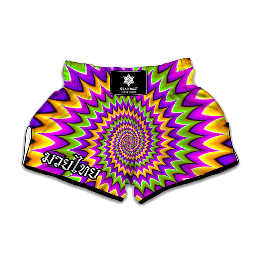 Twisted Colors Moving Optical Illusion Muay Thai Boxing Shorts