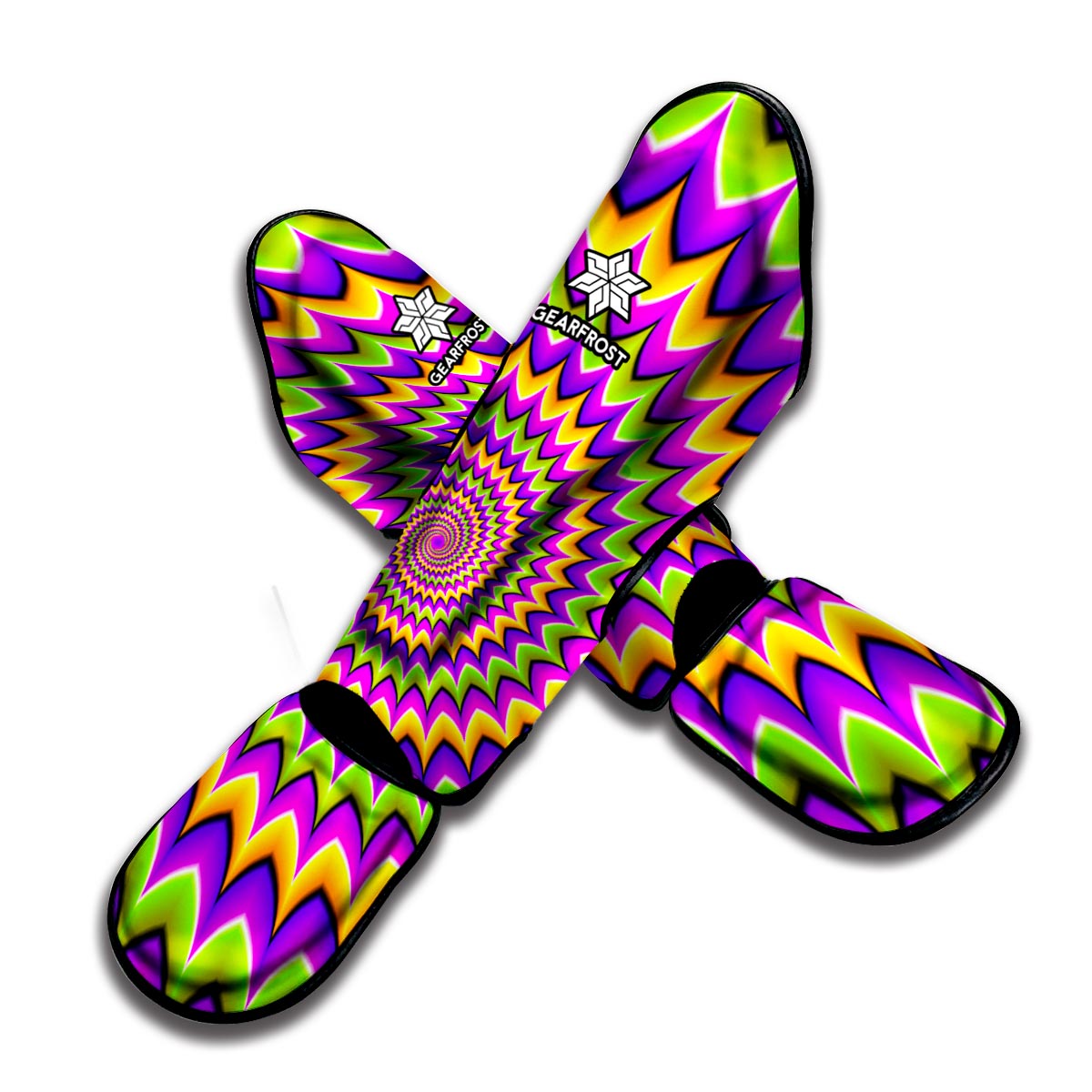 Twisted Colors Moving Optical Illusion Muay Thai Shin Guard
