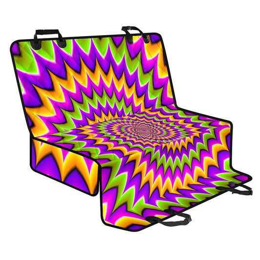 Twisted Colors Moving Optical Illusion Pet Car Back Seat Cover