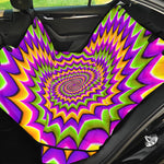 Twisted Colors Moving Optical Illusion Pet Car Back Seat Cover