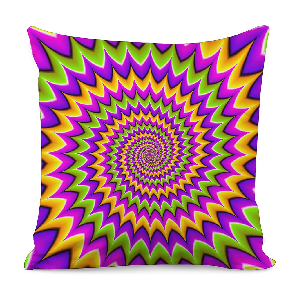 Twisted Colors Moving Optical Illusion Pillow Cover