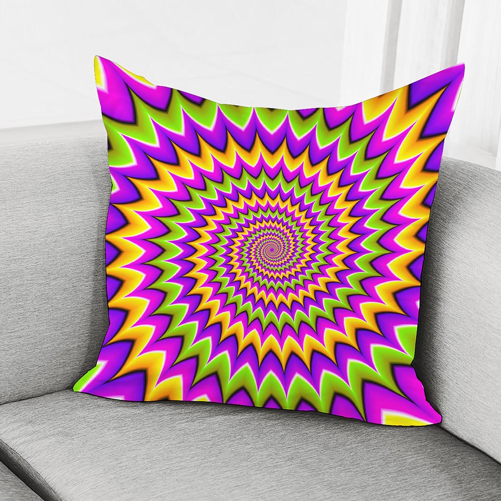 Twisted Colors Moving Optical Illusion Pillow Cover