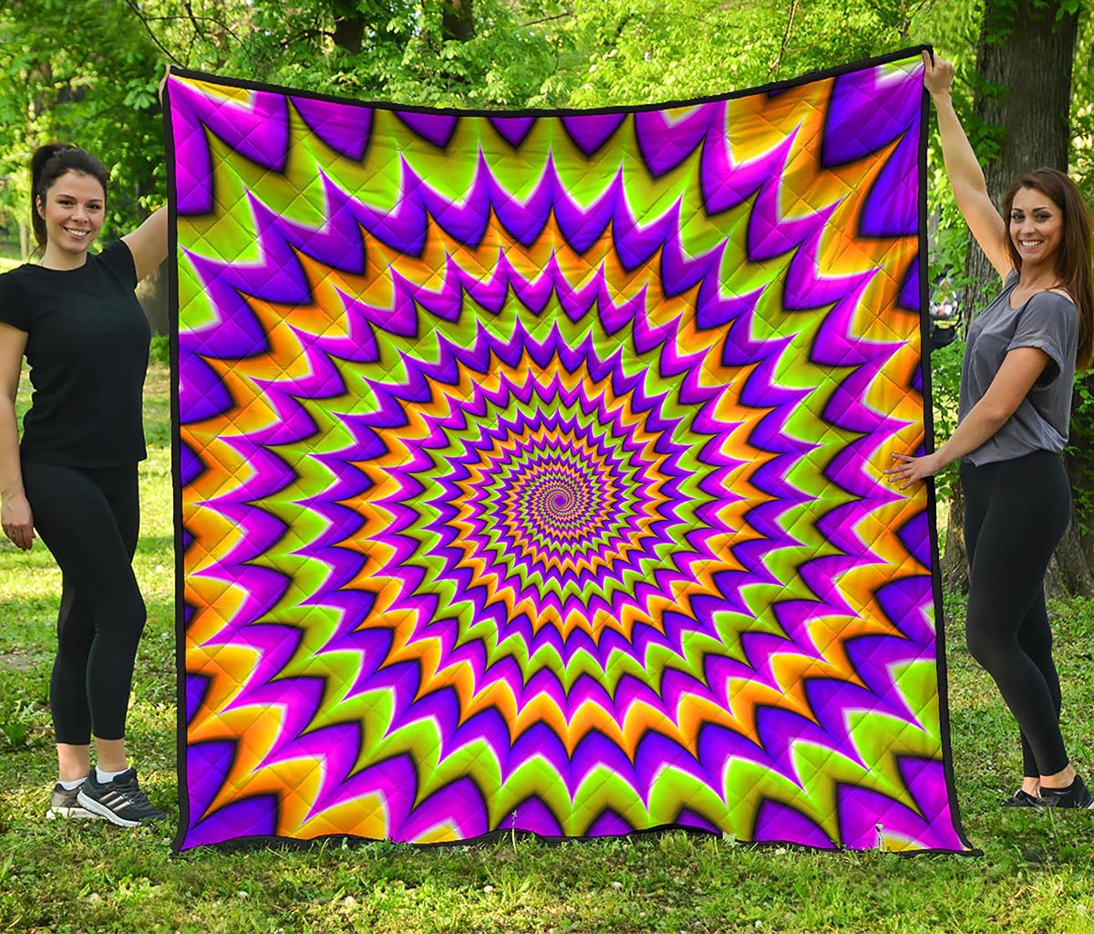 Twisted Colors Moving Optical Illusion Quilt