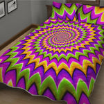 Twisted Colors Moving Optical Illusion Quilt Bed Set