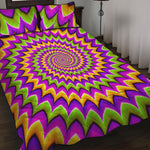 Twisted Colors Moving Optical Illusion Quilt Bed Set