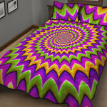 Twisted Colors Moving Optical Illusion Quilt Bed Set