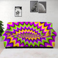 Twisted Colors Moving Optical Illusion Sofa Cover