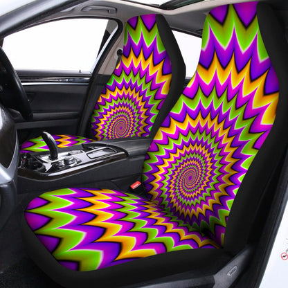 Twisted Colors Moving Optical Illusion Universal Fit Car Seat Covers