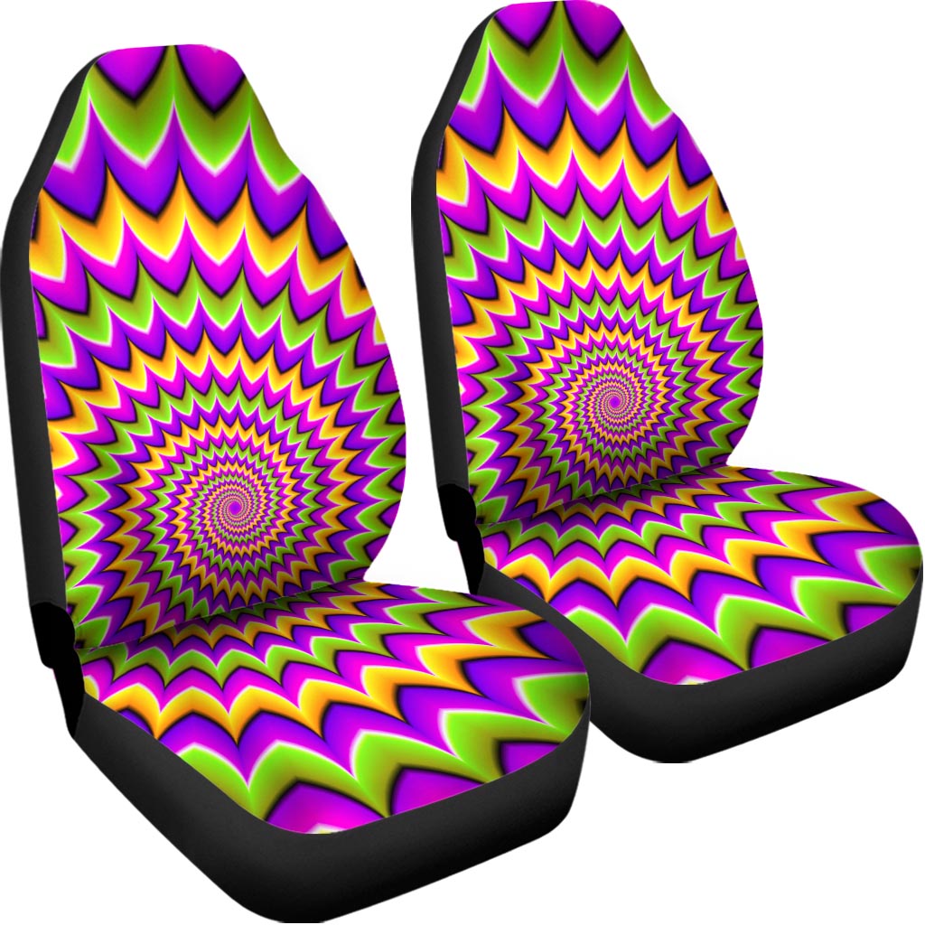 Twisted Colors Moving Optical Illusion Universal Fit Car Seat Covers