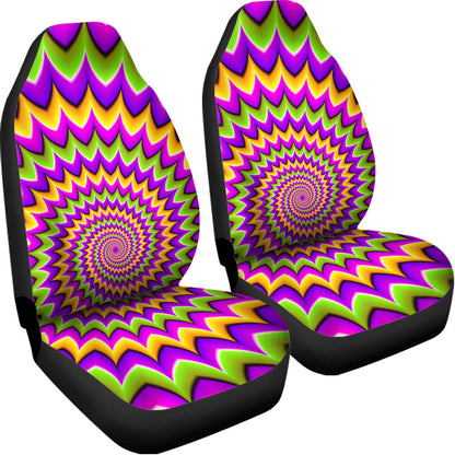 Twisted Colors Moving Optical Illusion Universal Fit Car Seat Covers