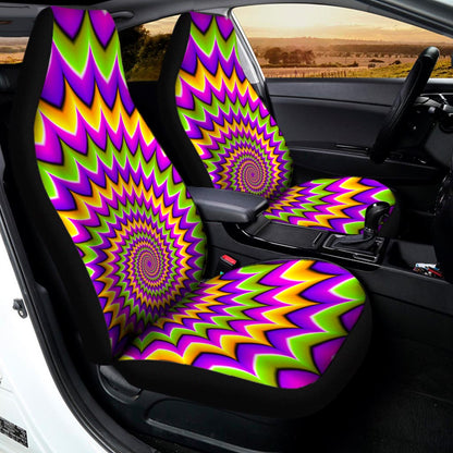 Twisted Colors Moving Optical Illusion Universal Fit Car Seat Covers