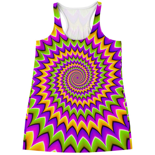 Twisted Colors Moving Optical Illusion Women's Racerback Tank Top