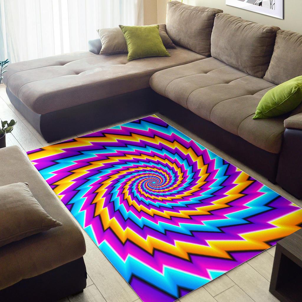 Twisted Spiral Moving Optical Illusion Area Rug GearFrost