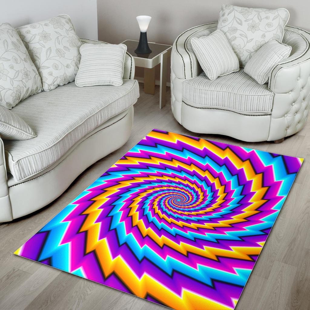 Twisted Spiral Moving Optical Illusion Area Rug GearFrost