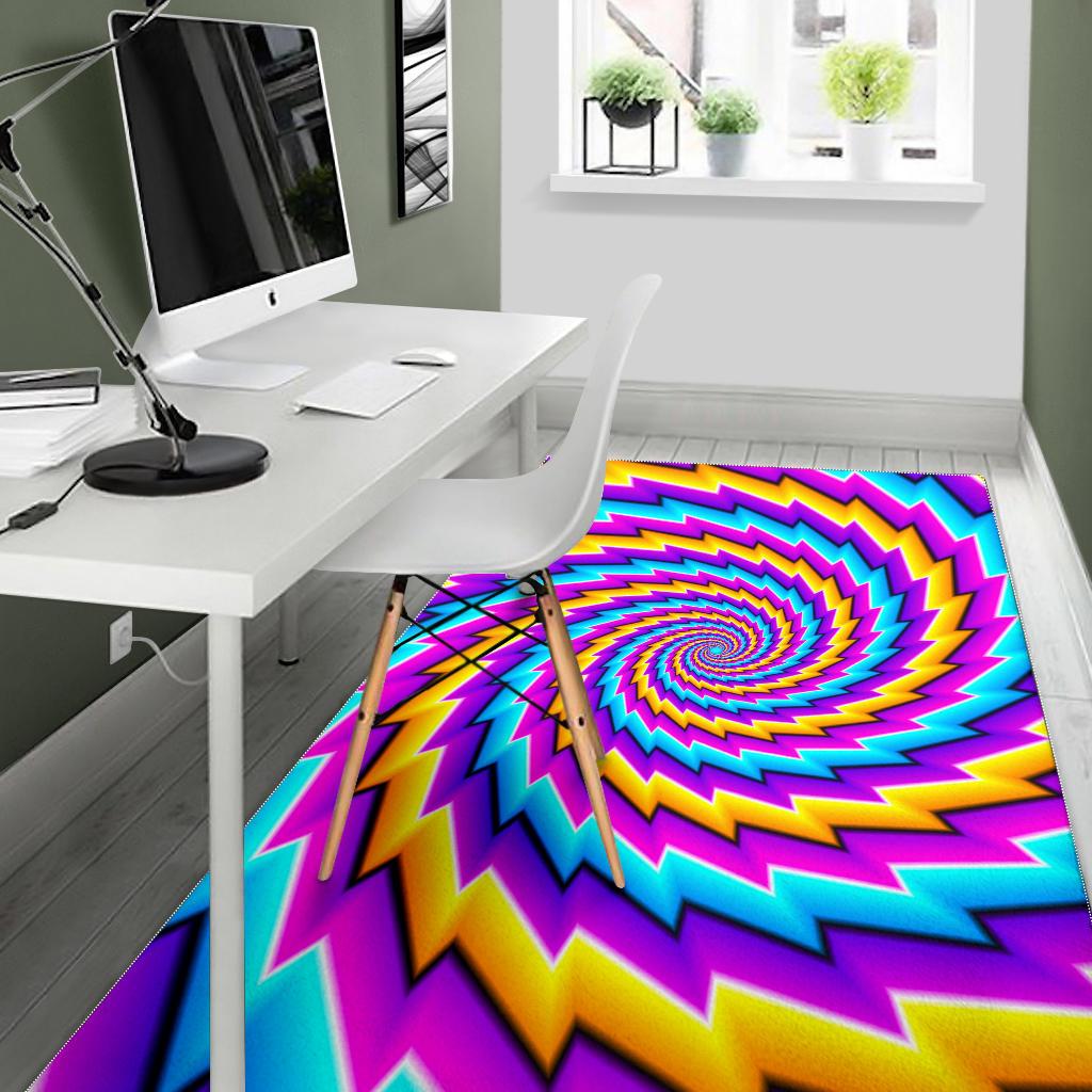 Twisted Spiral Moving Optical Illusion Area Rug GearFrost