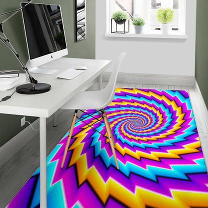 Twisted Spiral Moving Optical Illusion Area Rug GearFrost