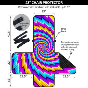 Twisted Spiral Moving Optical Illusion Armchair Protector