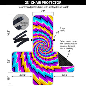 Twisted Spiral Moving Optical Illusion Armchair Protector