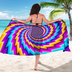 Twisted Spiral Moving Optical Illusion Beach Sarong Wrap