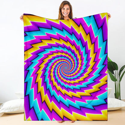 Twisted Spiral Moving Optical Illusion Blanket