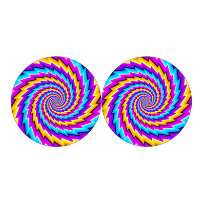 Twisted Spiral Moving Optical Illusion Car Coasters
