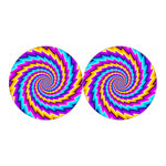 Twisted Spiral Moving Optical Illusion Car Coasters
