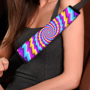 Twisted Spiral Moving Optical Illusion Car Seat Belt Covers