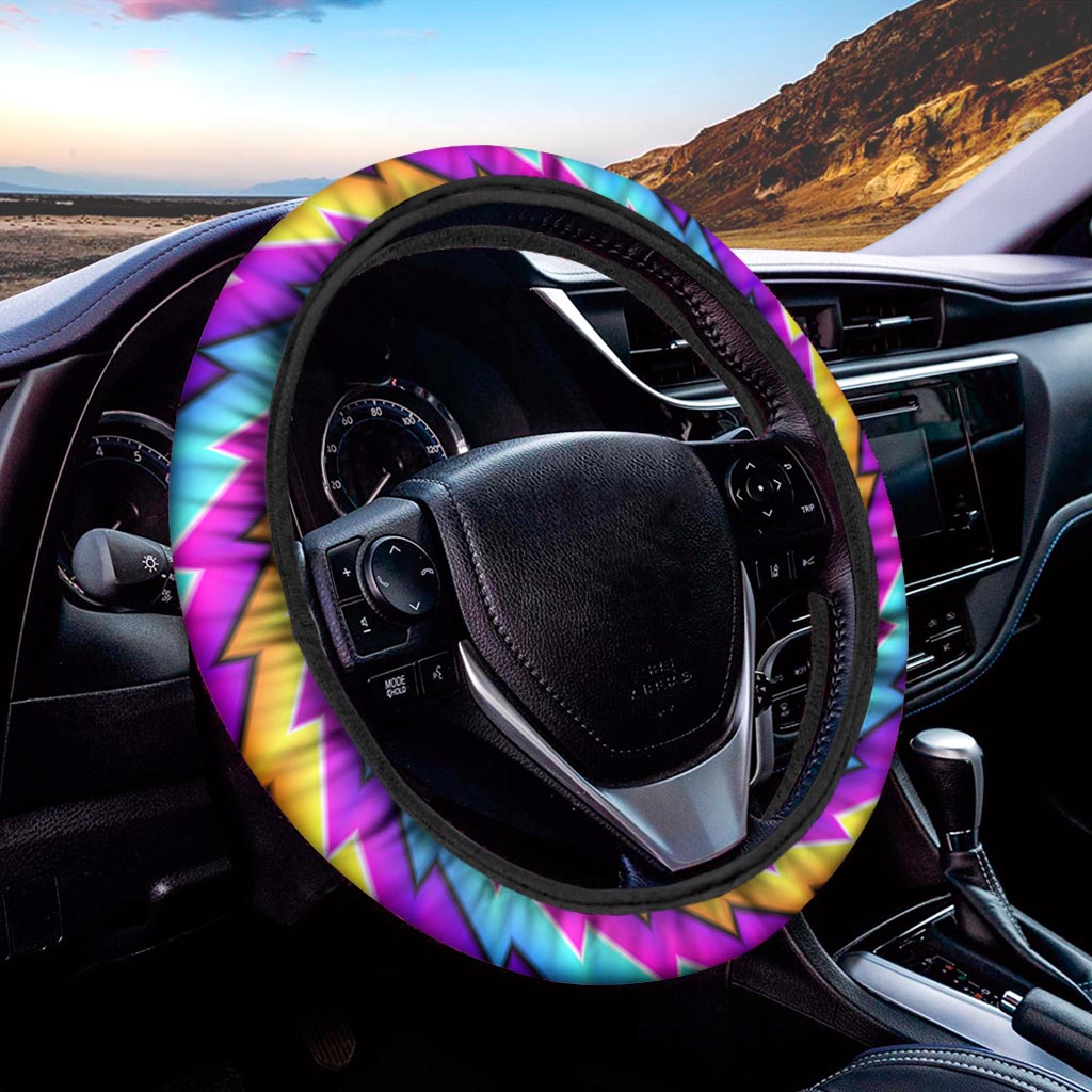 Twisted Spiral Moving Optical Illusion Car Steering Wheel Cover