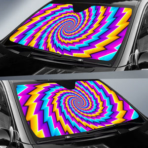 Twisted Spiral Moving Optical Illusion Car Sun Shade GearFrost