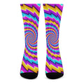 Twisted Spiral Moving Optical Illusion Crew Socks