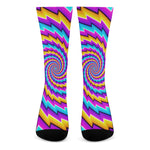 Twisted Spiral Moving Optical Illusion Crew Socks