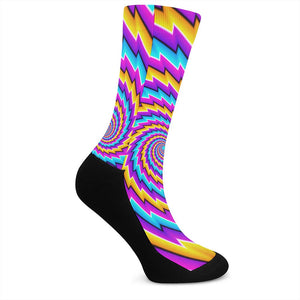 Twisted Spiral Moving Optical Illusion Crew Socks