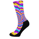 Twisted Spiral Moving Optical Illusion Crew Socks