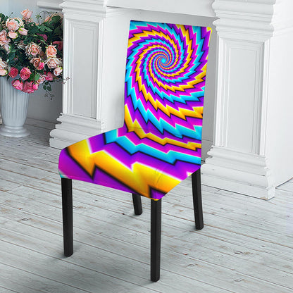 Twisted Spiral Moving Optical Illusion Dining Chair Slipcover
