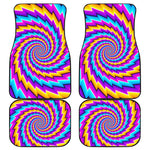Twisted Spiral Moving Optical Illusion Front and Back Car Floor Mats