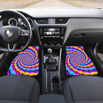 Twisted Spiral Moving Optical Illusion Front and Back Car Floor Mats