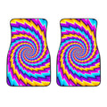 Twisted Spiral Moving Optical Illusion Front Car Floor Mats