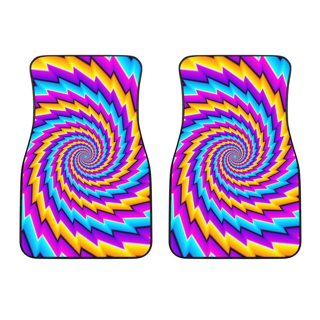 Twisted Spiral Moving Optical Illusion Front Car Floor Mats