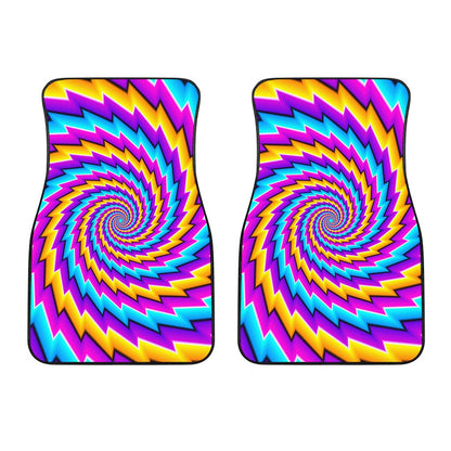 Twisted Spiral Moving Optical Illusion Front Car Floor Mats