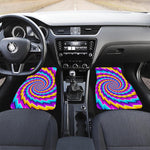 Twisted Spiral Moving Optical Illusion Front Car Floor Mats