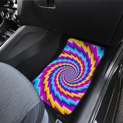 Twisted Spiral Moving Optical Illusion Front Car Floor Mats