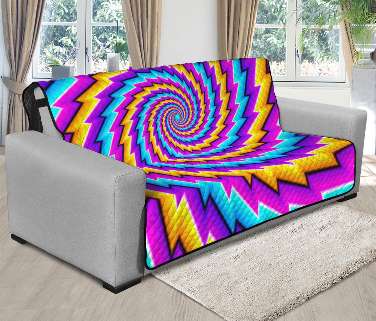 Twisted Spiral Moving Optical Illusion Futon Protector