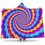 Twisted Spiral Moving Optical Illusion Hooded Blanket