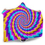 Twisted Spiral Moving Optical Illusion Hooded Blanket