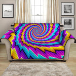 Twisted Spiral Moving Optical Illusion Loveseat Protector