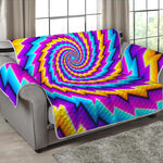 Twisted Spiral Moving Optical Illusion Loveseat Protector