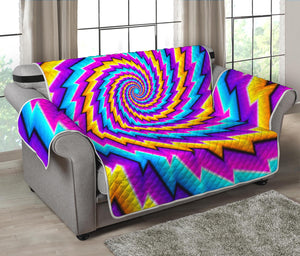 Twisted Spiral Moving Optical Illusion Loveseat Protector